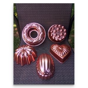 HOLIDAY SALE! COPPER COLOR MOLDS BAKING/DECOR